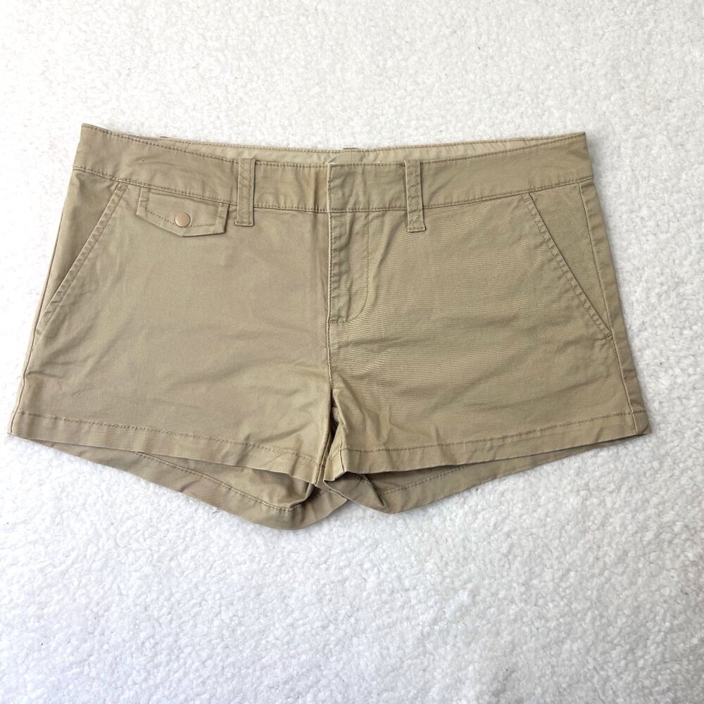 Billabong Y2K Vintage Micro Short Tan Khaki Brown Low Rise 7